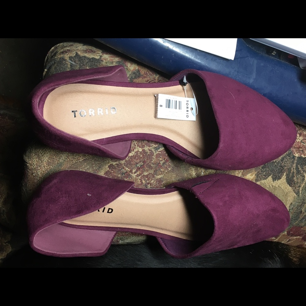 BURGUNDY PURPLE D'ORSAY FLAT (WW)